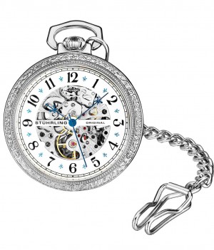 Legacy Stuhrling Consul 979 Hand-wind 48mm Skeleton Hombre Blancas Plateadas | 7506BQRZV