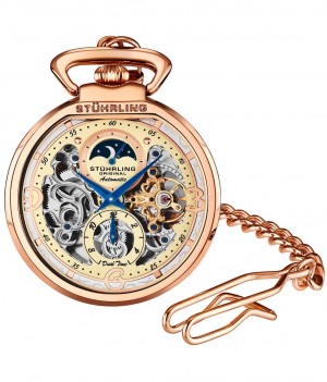 Legacy Stuhrling Modena 991 Automático 48mm Skeleton Hombre Rosas | 3574RSJYG