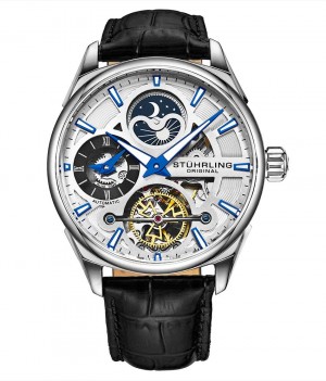 Legacy Stuhrling Special Reserve 3918 Automático 43mm Skeleton Hombre Plateadas Plateadas | 6728NCWSB