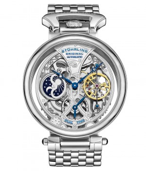 Legacy Stuhrling Special Reserve 797 Automático 46mm Skeleton Hombre Plateadas Plateadas | 2310VNQKC