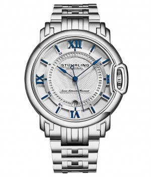 Legacy Stuhrling Swiss Automático Sion 1001 44mm Hombre Plateadas Plateadas | 2584YQPAN