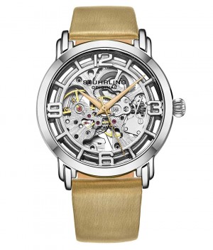 Legacy Stuhrling Winchester 3982 Automático 40mm Skeleton Mujer Plateadas Plateadas | 0981JVQCN