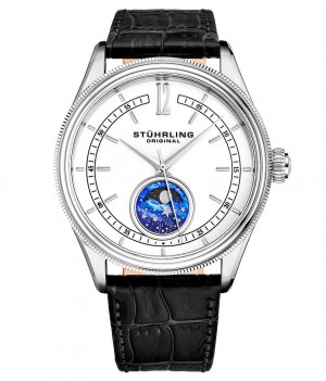 Symphony Stuhrling Celestia 897 Quartz 42mm Classic Hombre Blancas Plateadas | 9416VQZUM