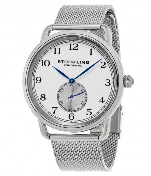 Symphony Stuhrling Classique 207M Quartz 40mm Classic Hombre Blancas Plateadas | 1854VCWXS