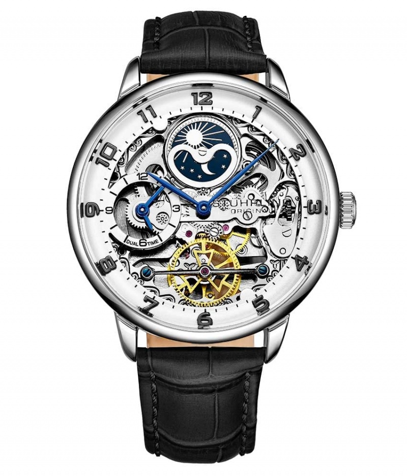 Legacy Stuhrling 3925 Automático 40mm Skeleton Hombre Plateadas Plateadas | 8217ACHZB