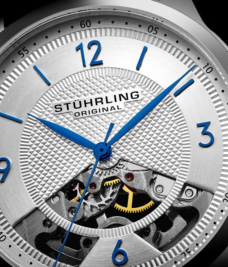 Legacy Stuhrling 977M Hand-wind 40mm Skeleton Hombre Plateadas Plateadas | 3860AFLGX