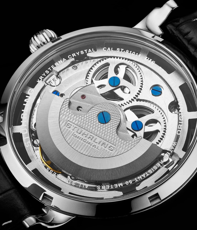 Legacy Stuhrling Anatol 371 Automático 46mm Skeleton Hombre Plateadas Plateadas | 3468EHIRB