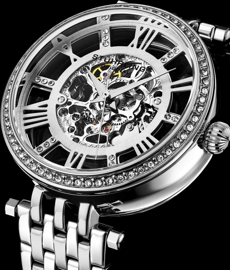 Legacy Stuhrling Delphi 3944 Automático 38mm Skeleton Mujer Plateadas Plateadas | 3560FJVYD