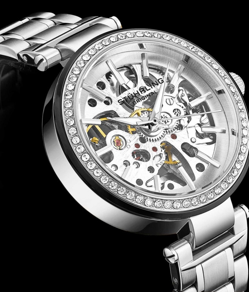 Legacy Stuhrling Radiant Elegance 4039 Automático 36mm Skeleton Mujer Plateadas Plateadas | 7301WBJFA