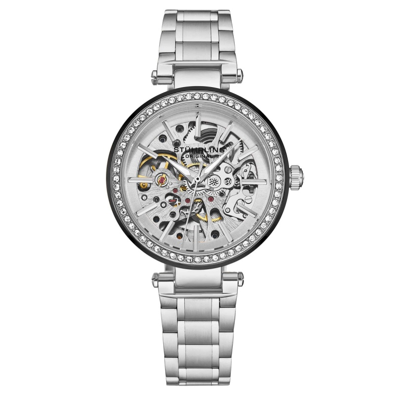 Legacy Stuhrling Radiant Elegance 4039 Automático 36mm Skeleton Mujer Plateadas Plateadas | 7301WBJFA