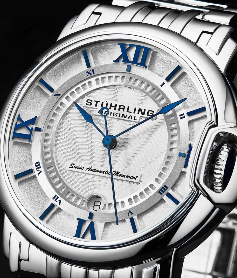 Legacy Stuhrling Swiss Automático Sion 1001 44mm Hombre Plateadas Plateadas | 2584YQPAN