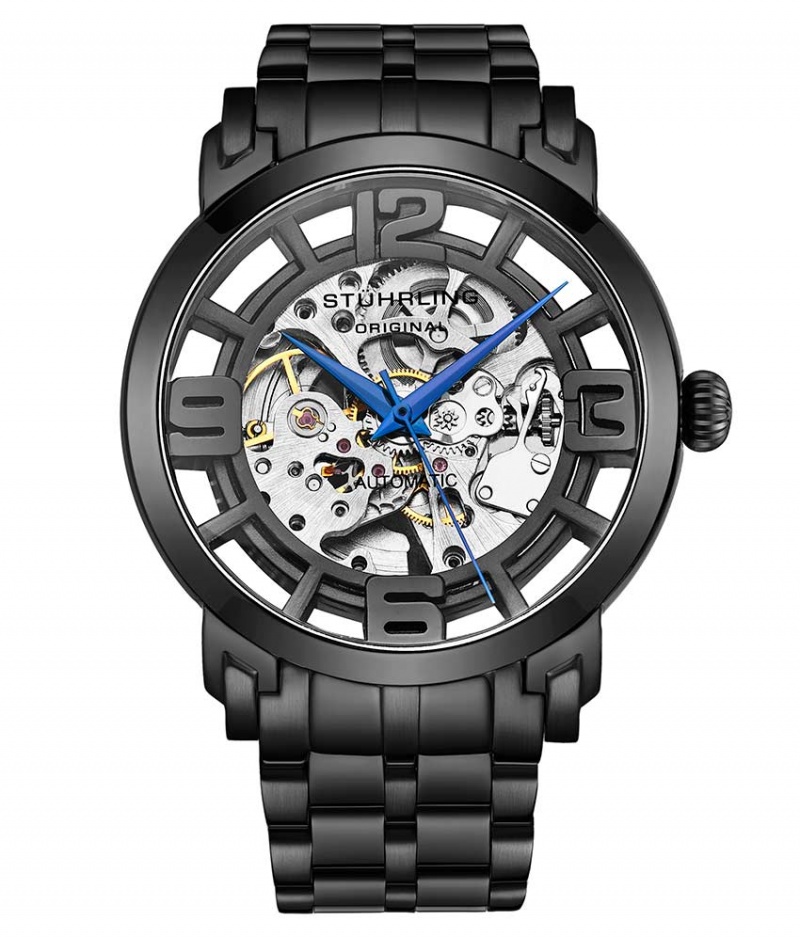 Legacy Stuhrling Winchester 3964 Automático 42 mm Skeleton Hombre Negras Negras | 1395AZURD