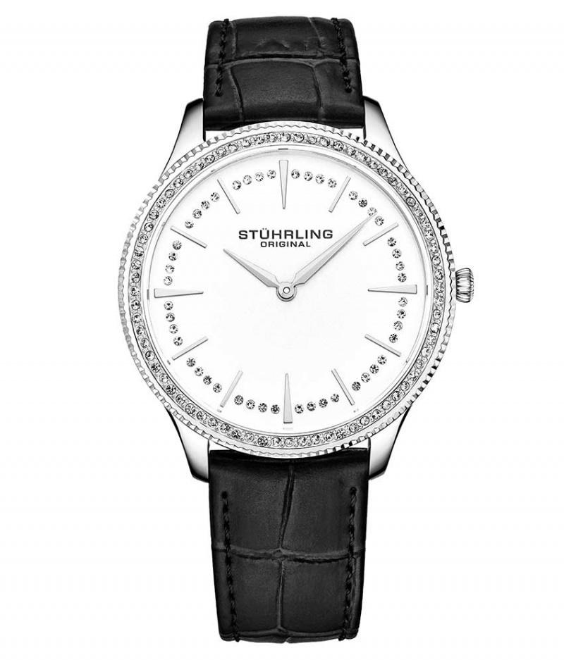 Symphony Stuhrling 3985 Quartz 38mm Classic Mujer Plateadas Plateadas | 5416CIRZK