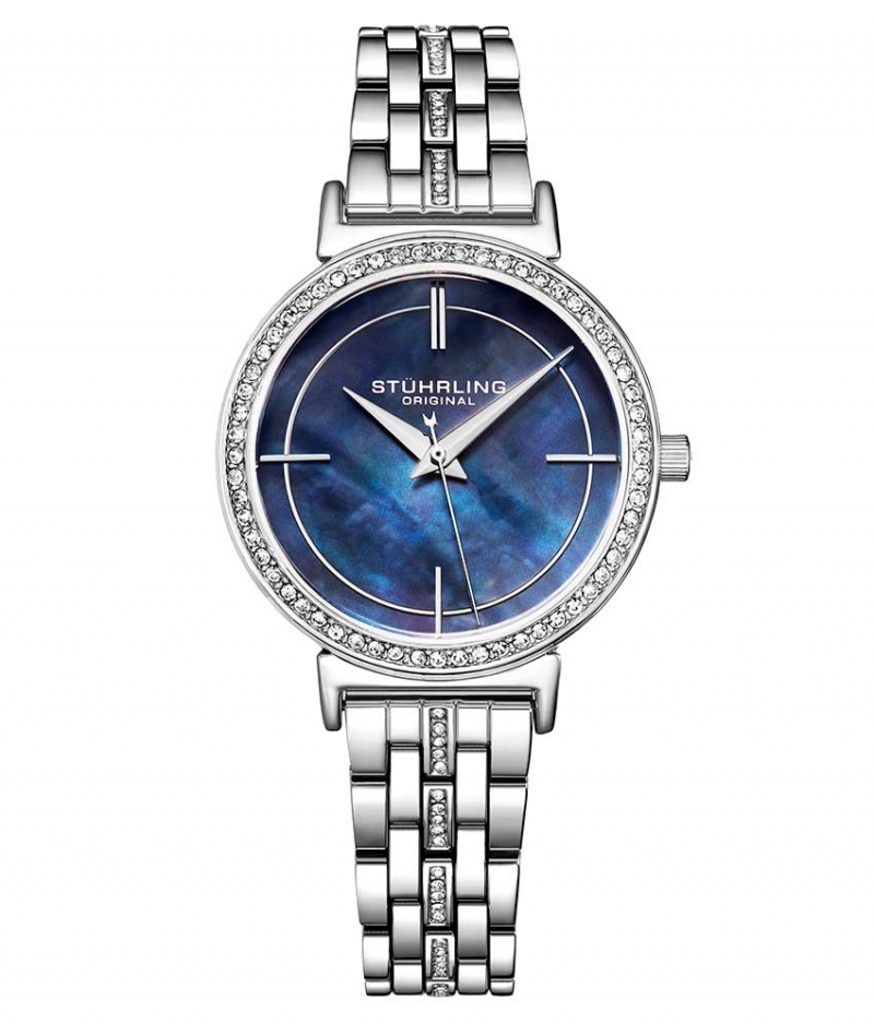 Symphony Stuhrling 3987 Quartz 33mm Classic Mujer Plateadas Plateadas | 6183PSDTR