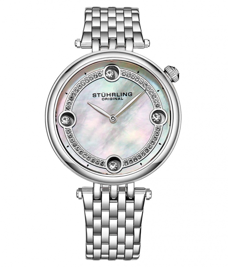 Symphony Stuhrling 3999 Quartz 38mm Moda Mujer Plateadas Plateadas | 1508JWOTU