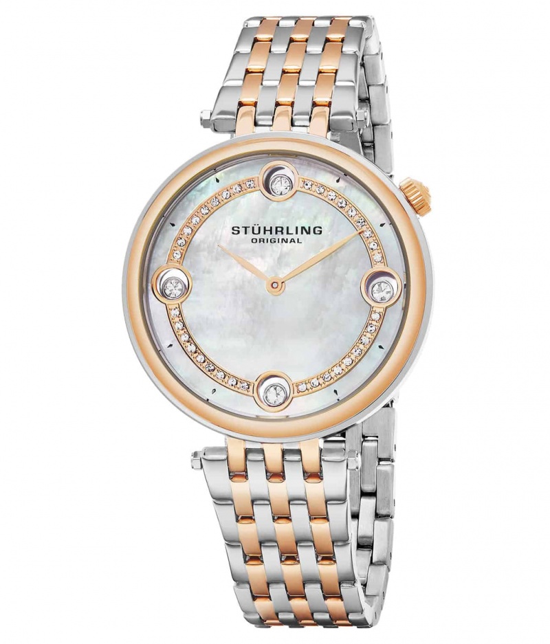 Symphony Stuhrling 716 Quartz 38mm Classic Mujer Plateadas Plateadas | 3024EOARC