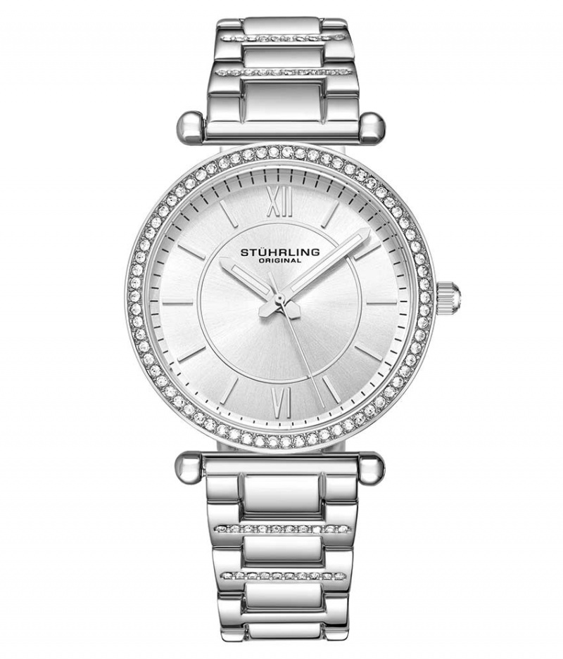 Symphony Stuhrling Aria 3905 Quartz 36mm Classic Mujer Plateadas Plateadas | 5720NVIEB