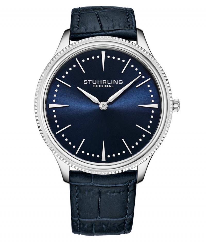 Symphony Stuhrling C984A Quartz 41mm Classic Hombre Plateadas Plateadas Negras | 7231OCPWG