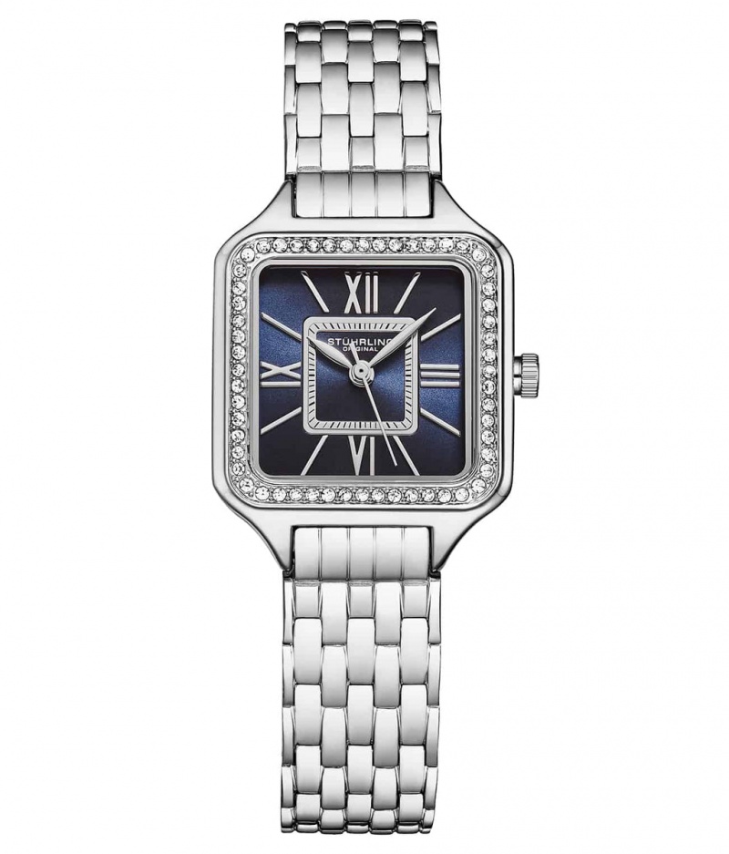 Symphony Stuhrling Confidant Square Crystal 27mm 4020 Classic Mujer Plateadas Plateadas | 3176CUBGA