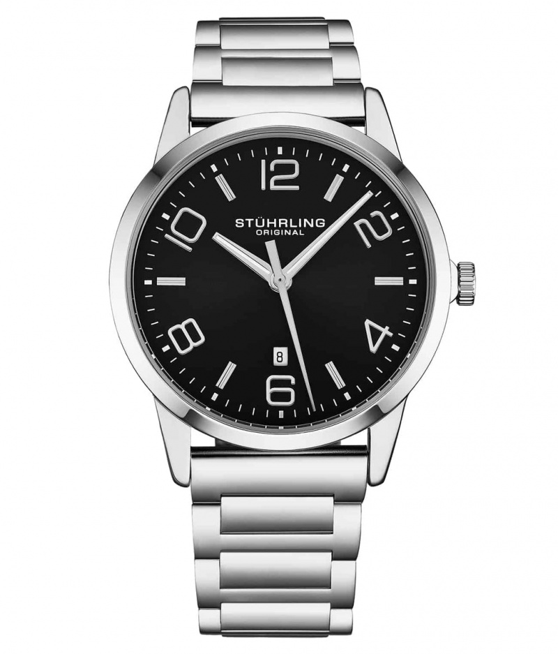 Symphony Stuhrling Directive 4021 Classic Quartz 42mm Hombre Plateadas | 0287PZKSH