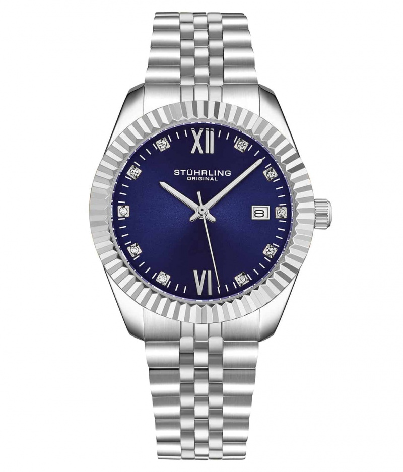 Symphony Stuhrling Gamine Classic 42mm Quartz 4024 Watch Mujer Plateadas Plateadas | 7095OSMXY