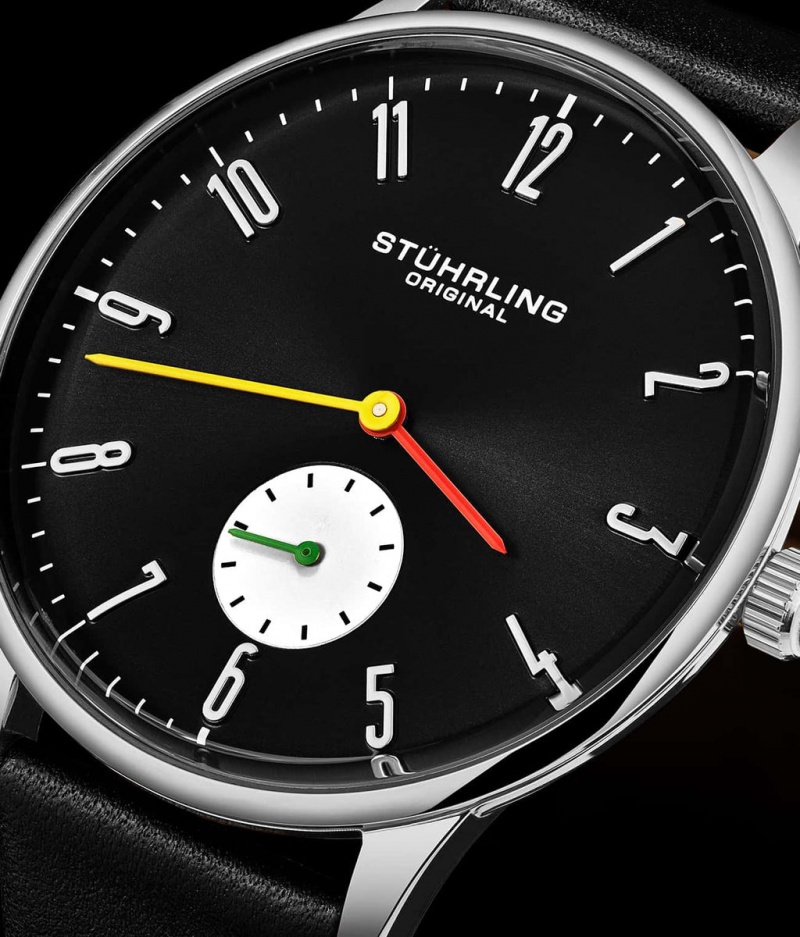 Symphony Stuhrling Romania Japanese Quartz 42mm 4026 Classic Hombre Negras Negras | 2407CQJYW