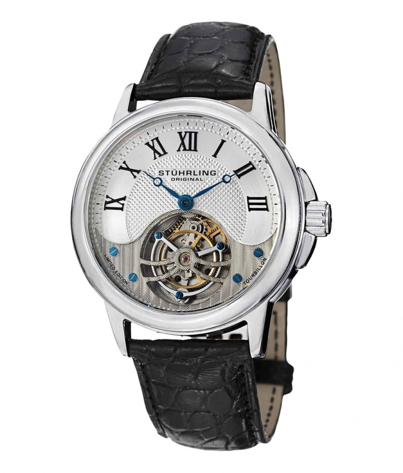 Tourbillon Stuhrling Aureate 541 Hand-wind 42mm Hombre Plateadas Plateadas | 0197VJUHD