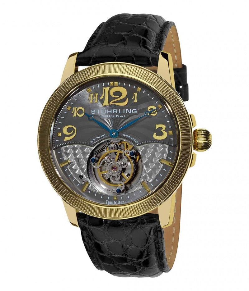 Tourbillon Stuhrling Destiny 350 Hand-wind 45mm Hombre Plateadas | 3286HEYTZ