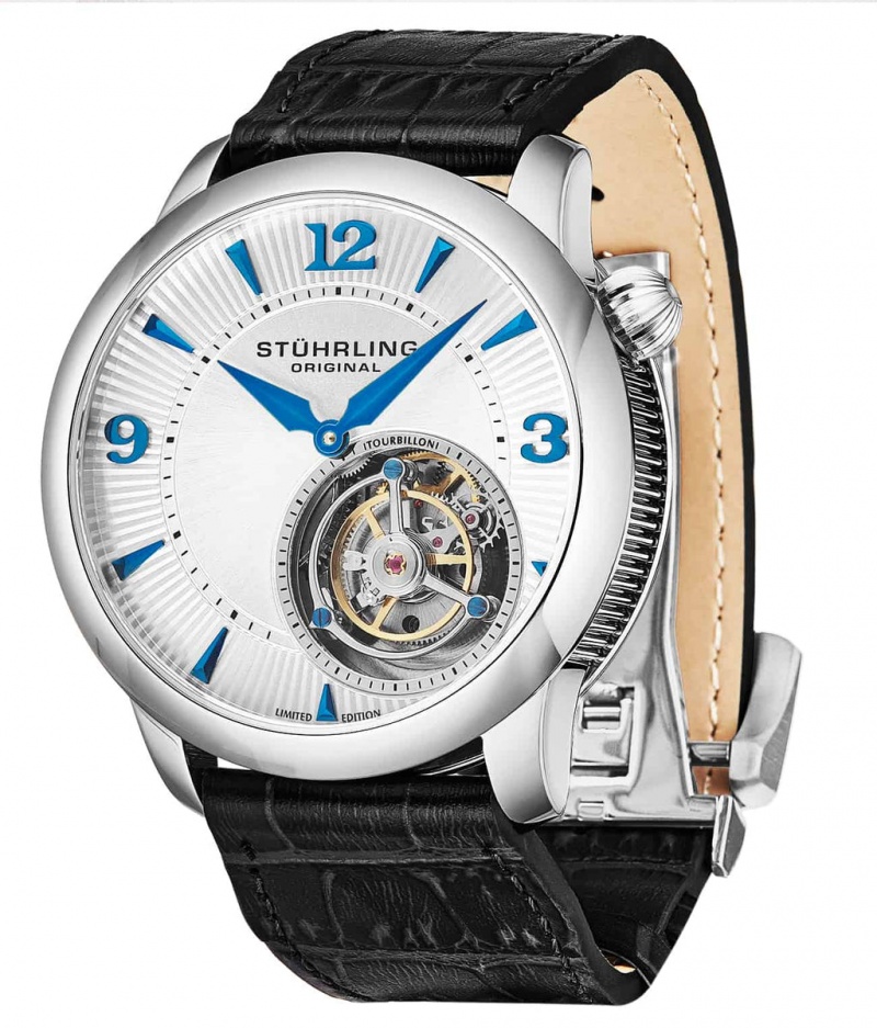 Tourbillon Stuhrling Eclipse 390L 43mm Hombre Plateadas Plateadas | 5246NBXGL