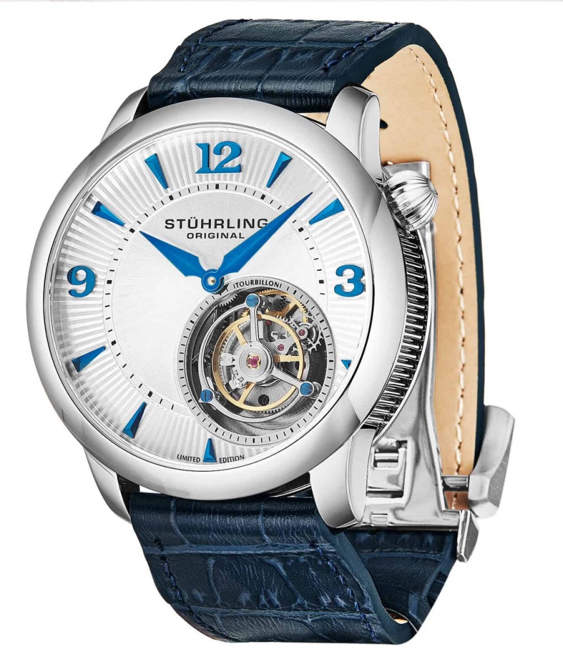 Tourbillon Stuhrling Eclipse 390L 43mm Hombre Plateadas Plateadas | 5246NBXGL