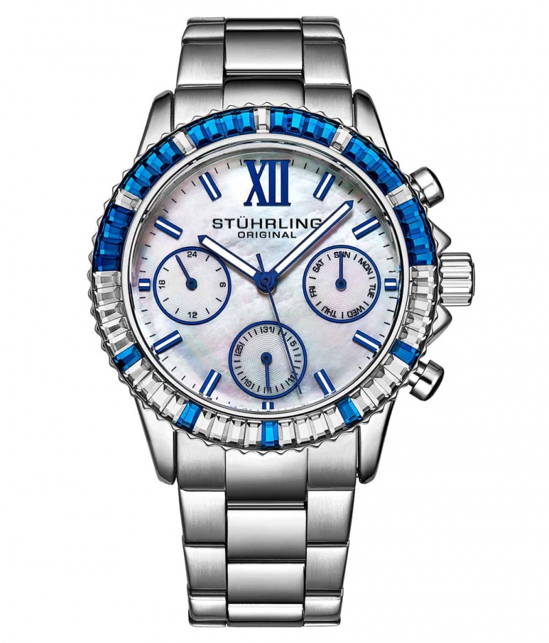 Vogue Stuhrling 3959 Quartz 39mm Moda Mujer Plateadas Plateadas | 8579AEIOJ