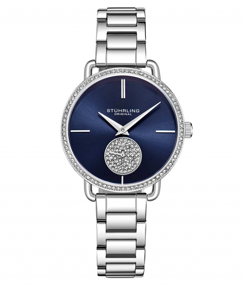 Vogue Stuhrling Astraea 3909 Quartz 38mm Moda Mujer Azules Plateadas | 3706WCDTR