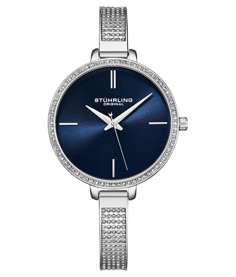 Vogue Stuhrling C949S Quartz 36mm Moda Mujer Azules Plateadas Plateadas | 4653ENXTL