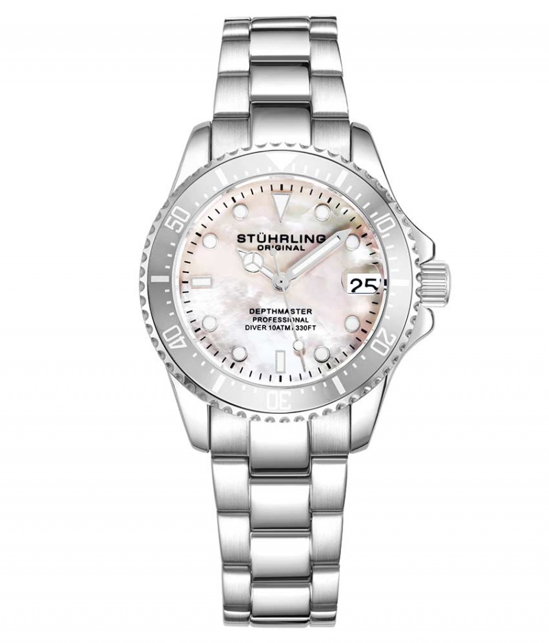 Vogue Stuhrling C950LS Quartz 32mm Moda Mujer Blancas Plateadas Plateadas | 0247OZWLY