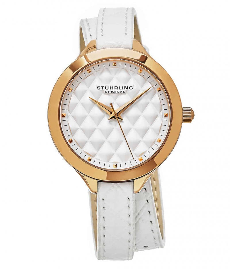 Vogue Stuhrling Deauville 658 Quartz 38mm Moda Mujer Blancas Plateadas | 8104XVKCH