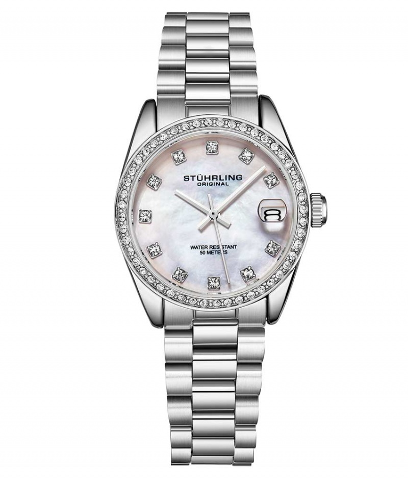 Vogue Stuhrling Lineage 3936 Quartz 31mm Moda Mujer Plateadas Plateadas | 1356JUYSR